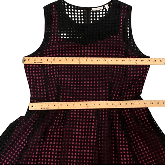 Halogen Black Pink Prism Fit and Flare Dress - Picture 9 of 13